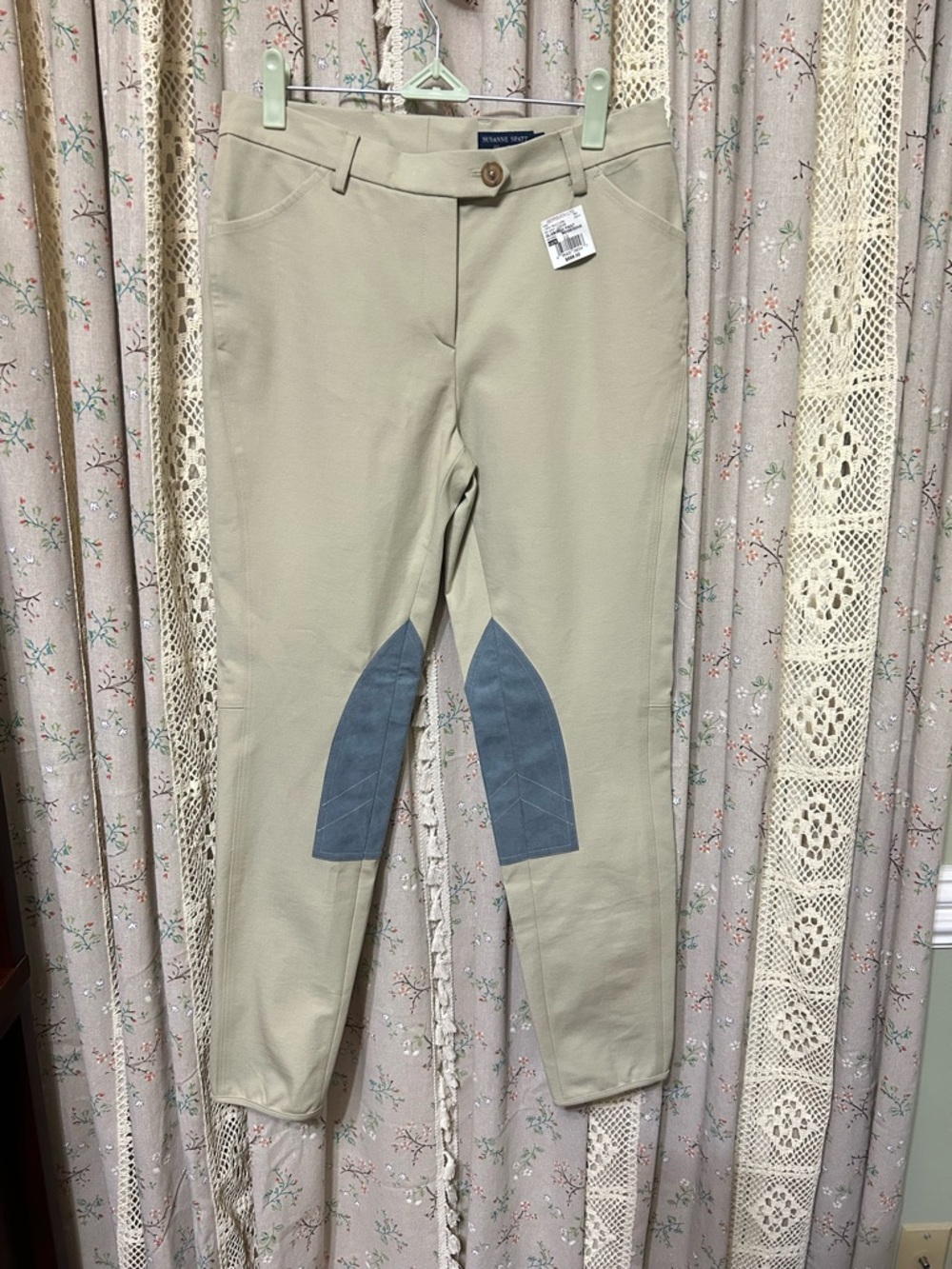 Susanne Spatt Glasgow Luxury Riding Pants Alcantara Knee Patch NWT Sz 40